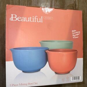 Set of 3 Mixing Bowl Set Beautiful Kitchenware By Drew Barrymore